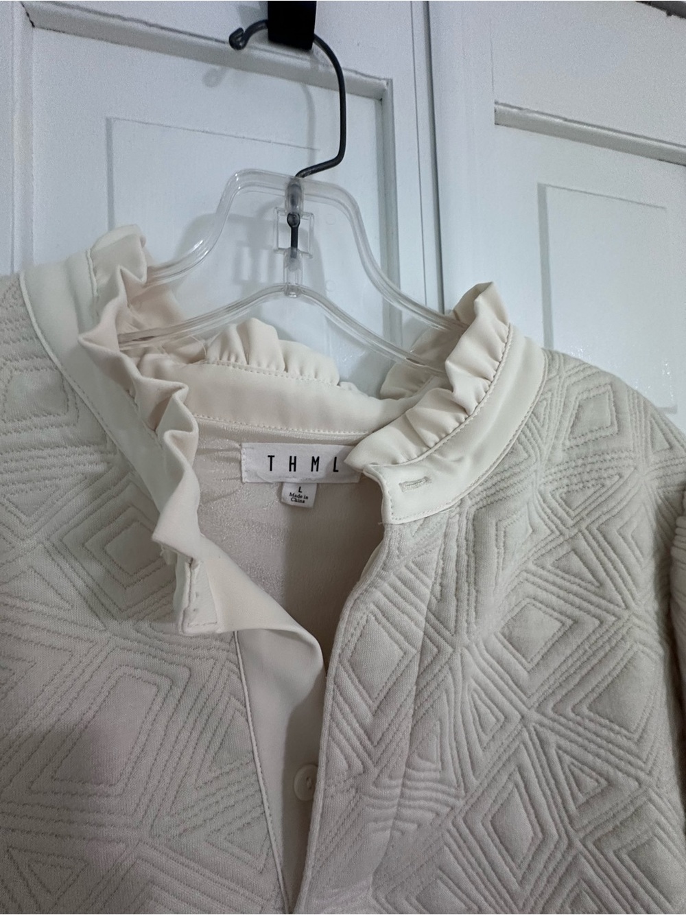 Cream cotton dress. - Picture 4 of 6